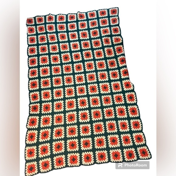 handmade Other - Granny Square crochet afghan, blanket, lap throw, grandma core, Rosanne,52”x 64”